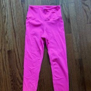 IVL Neon Pink Scalloped Hem Leggings